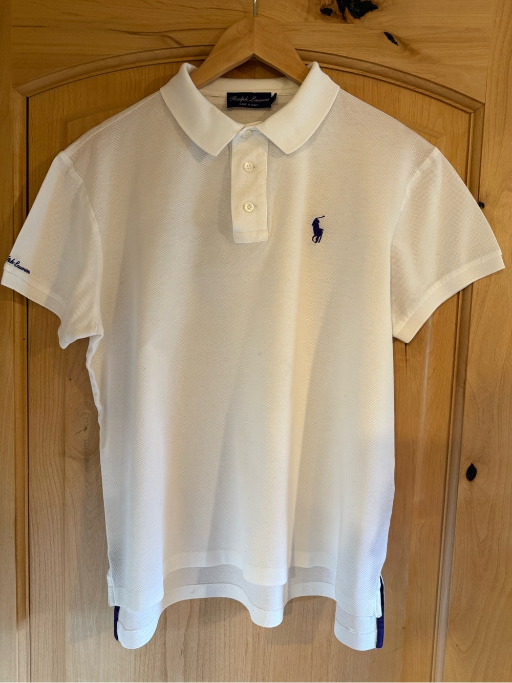 Ralph Lauren Purple Label White Polo with Purple Pony